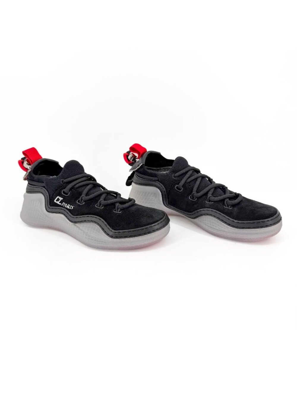 Christian Louboutin Arpoador Sneakers Black Suede Size 36.5 US 6.5 Women's